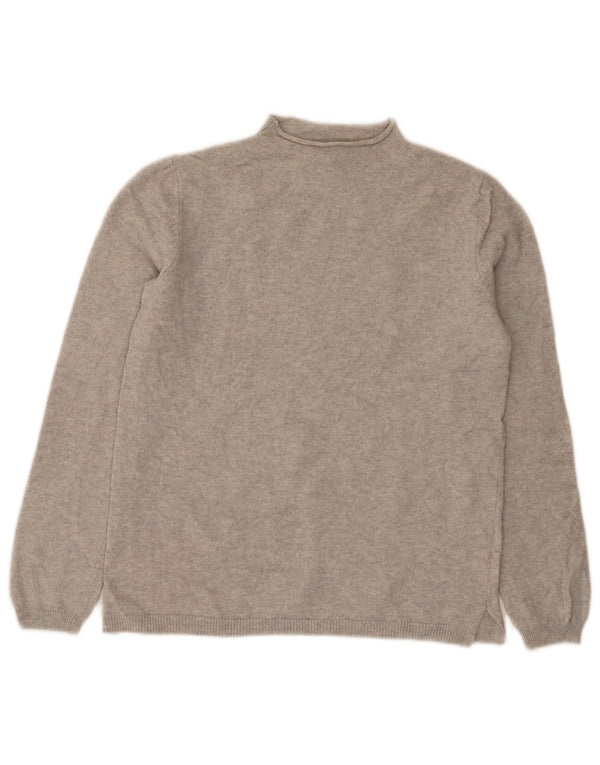 Massimo Dutti Jersey con Cuello Alto para Mujer UK 10 Small Gris Lana