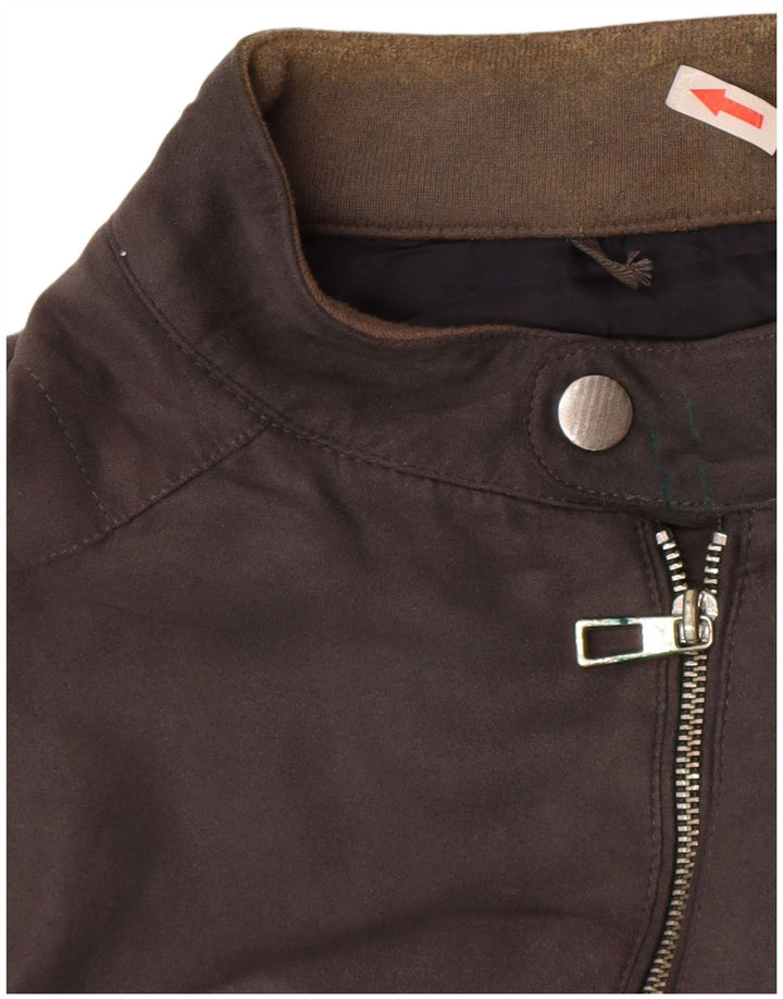 Marks & Spencer Chaqueta Bomber para Hombre UK 46 3XL Gris Poliéster