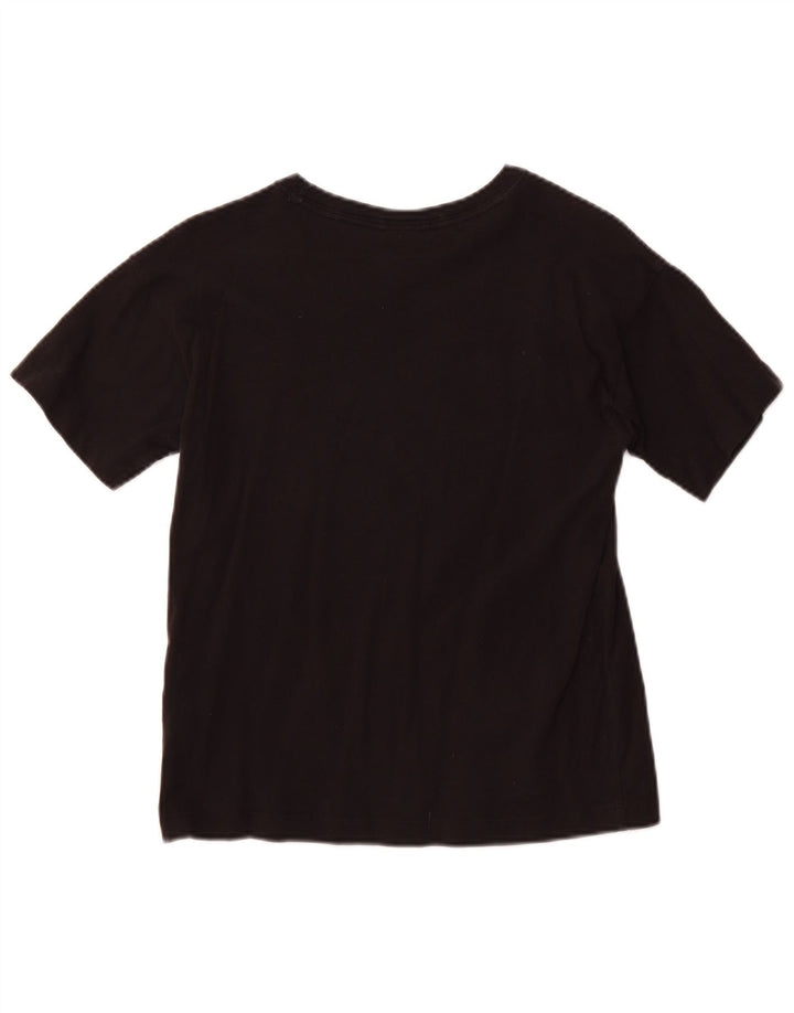 CHAMPION Camiseta gráfica para mujer Top UK 12 Medium Black Cotton