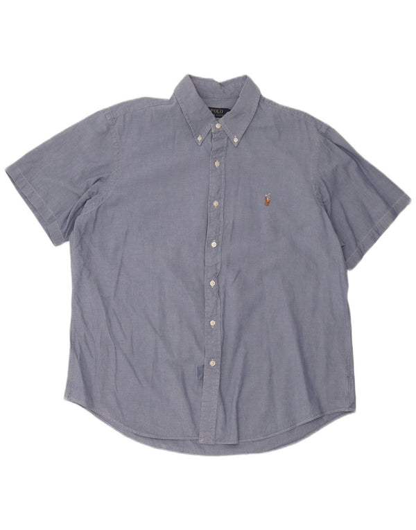 Polo Ralph Lauren Camisa Manga Corta Hombre XL Algodón Azul