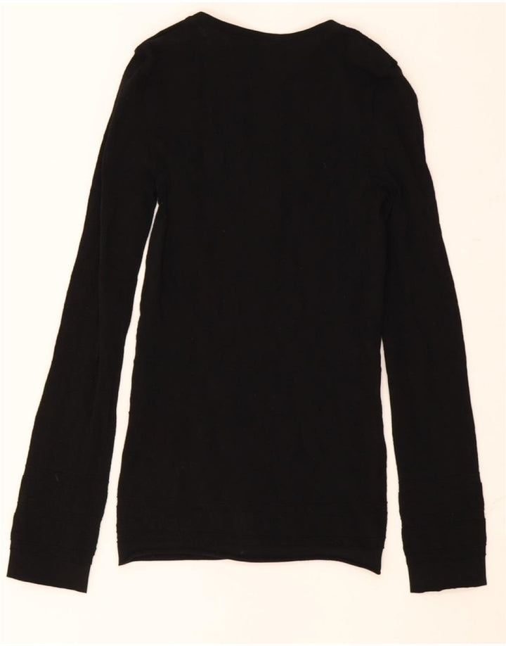 TRUSSARDI Womens Top Long Sleeve UK 4 XS Black Vintage Trussardi and Second-Hand Trussardi from Messina Hembry 
