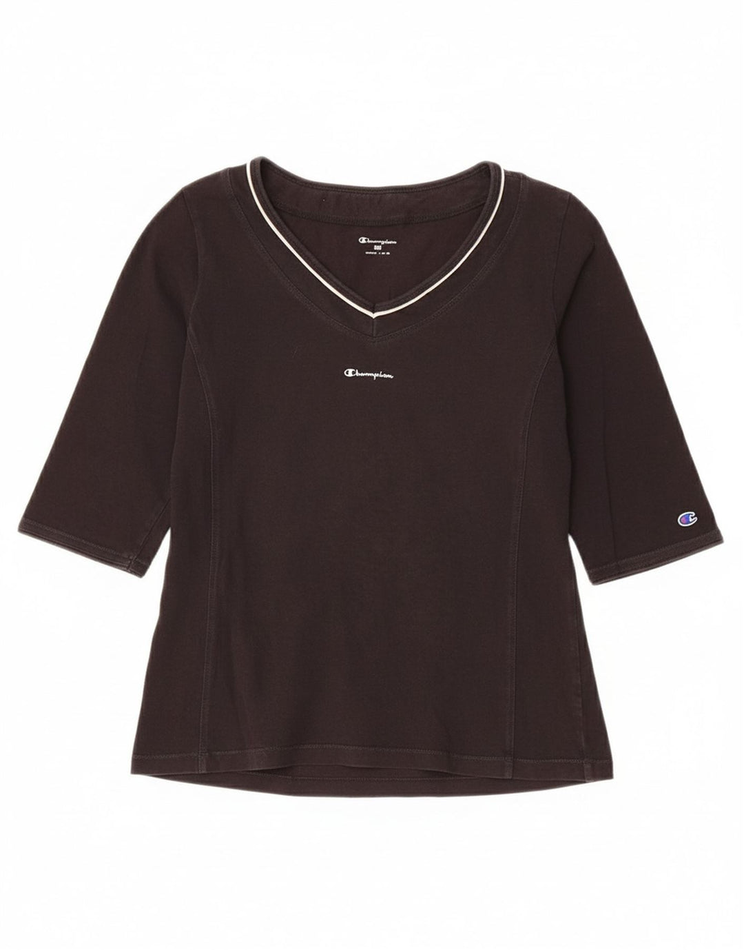CHAMPION Womens Top 3/4 Sleeve UK 14 Large Black