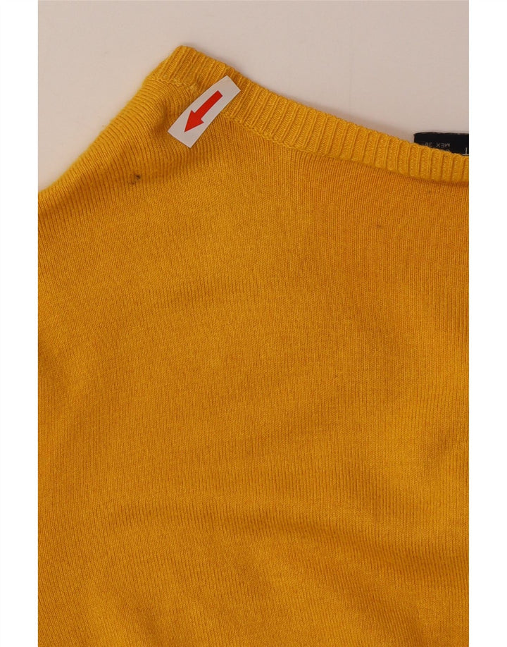 Zara Mujer Cárdigan Suéter UK 44 Grande Amarillo