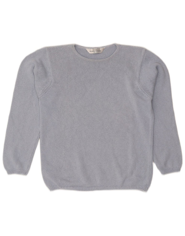 Marks & Spencer Jersey con Cuello Barco para Mujer UK 8 Small Algodón Azul