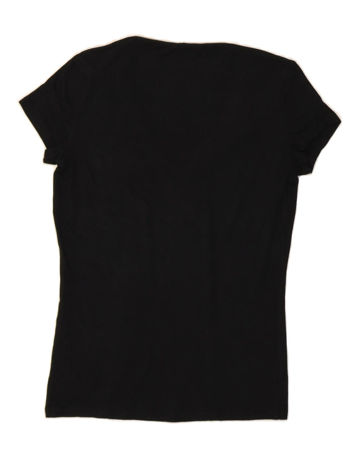 MAX & CO. Womens Tricot T-Shirt Top UK 12 Medium Black Vintage Max & Co. and Second-Hand Max & Co. from Messina Hembry 