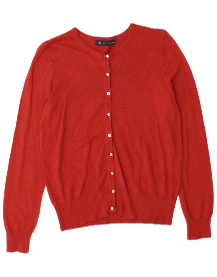 Marks & Spencer - Cárdigan para mujer, talla 42, viscosa roja mediana