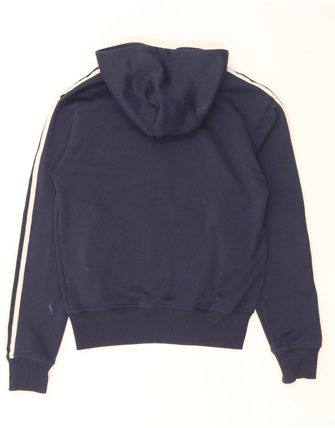 Adidas - Sudadera con capucha para hombre con cremallera gráfica, talla pequeña, poliéster azul marino