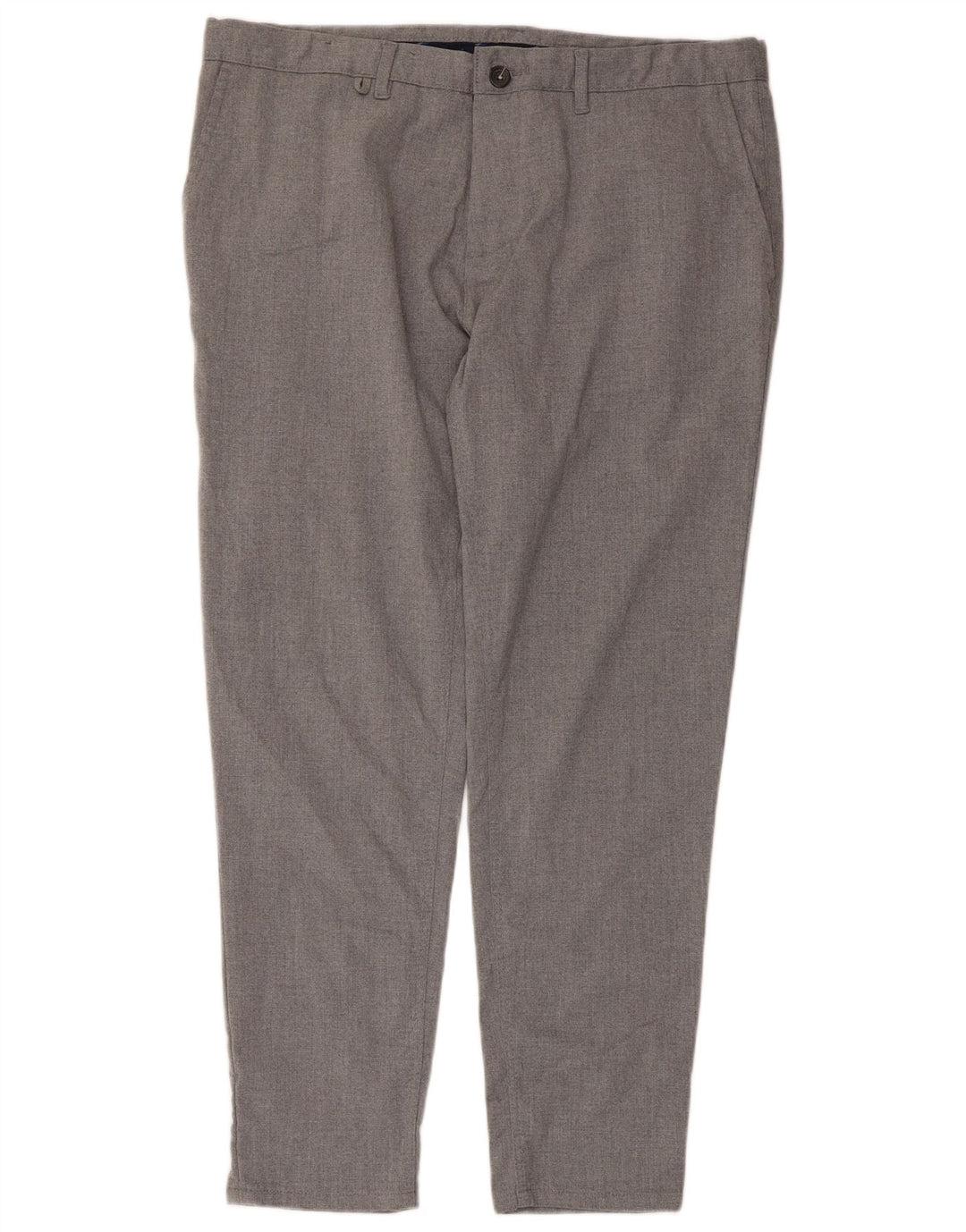 Zara Pantalón chino ajustado para hombre EU 48 XL W38 L28 Poliéster gris