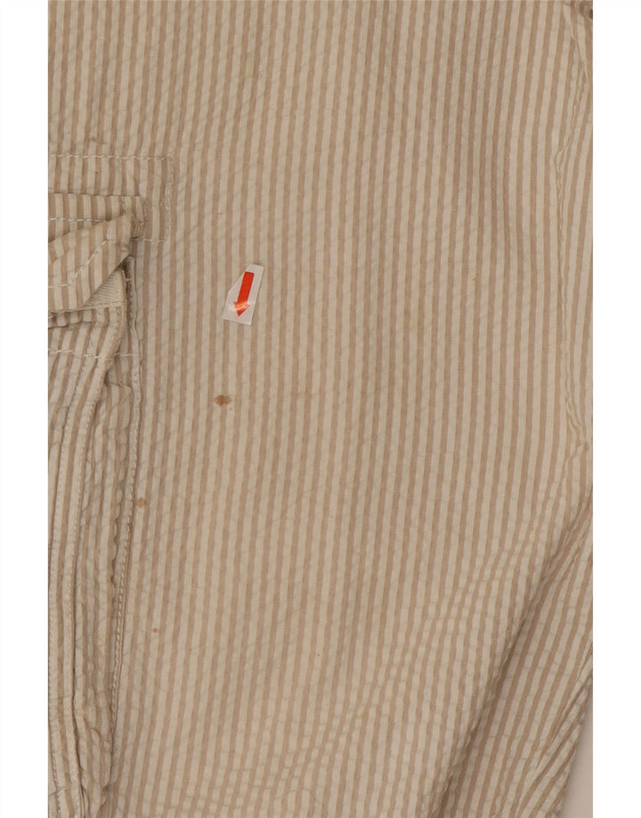 Think Pink Pantalones cortos cargo para hombre W32 Algodón a rayas beige grande