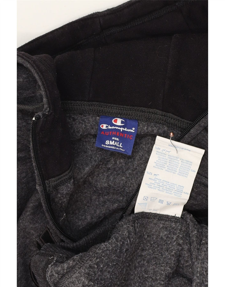 CHAMPION Suéter con capucha y cremallera gráfica para hombre Pequeño algodón moteado gris