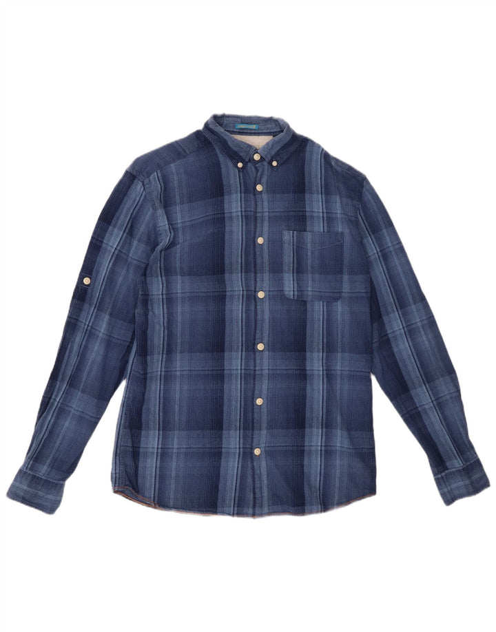 JACK & JONES Hombre Camisa De Franela Medium Blue Check