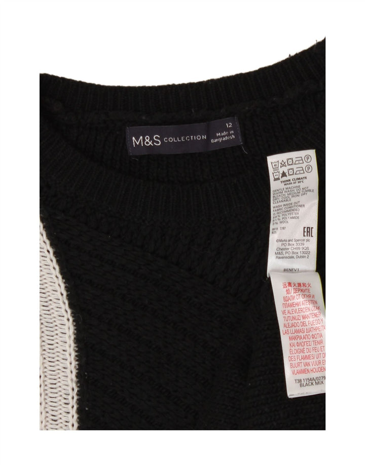 Marks & Spencer - Jersey de cuello redondo para mujer, talla 40, talla M, color negro