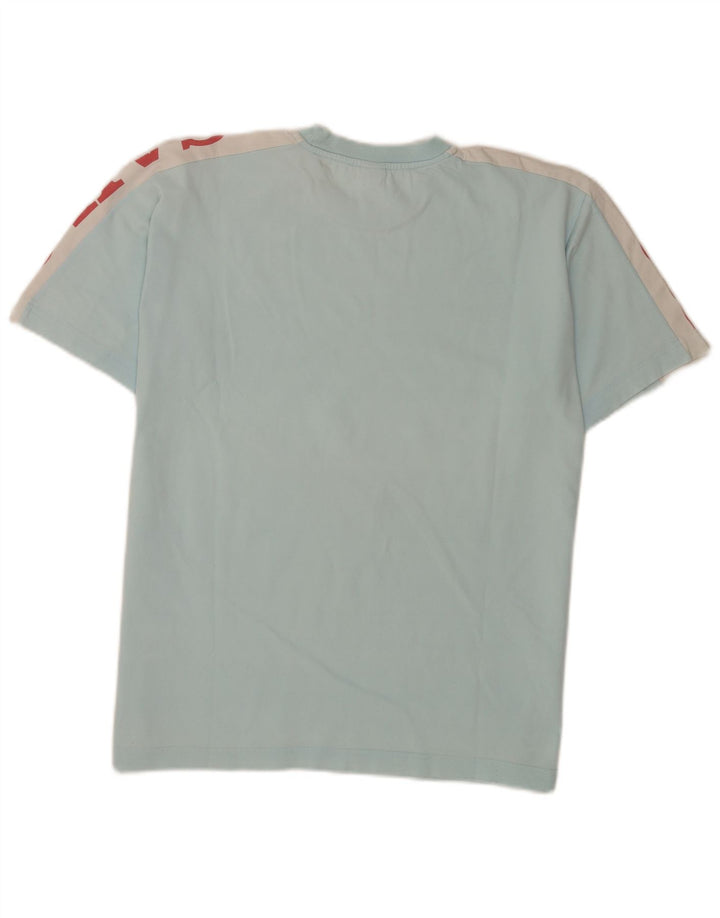 North Sails Hombre Camiseta Gráfica Top Algodón Colorblock Azul Medio