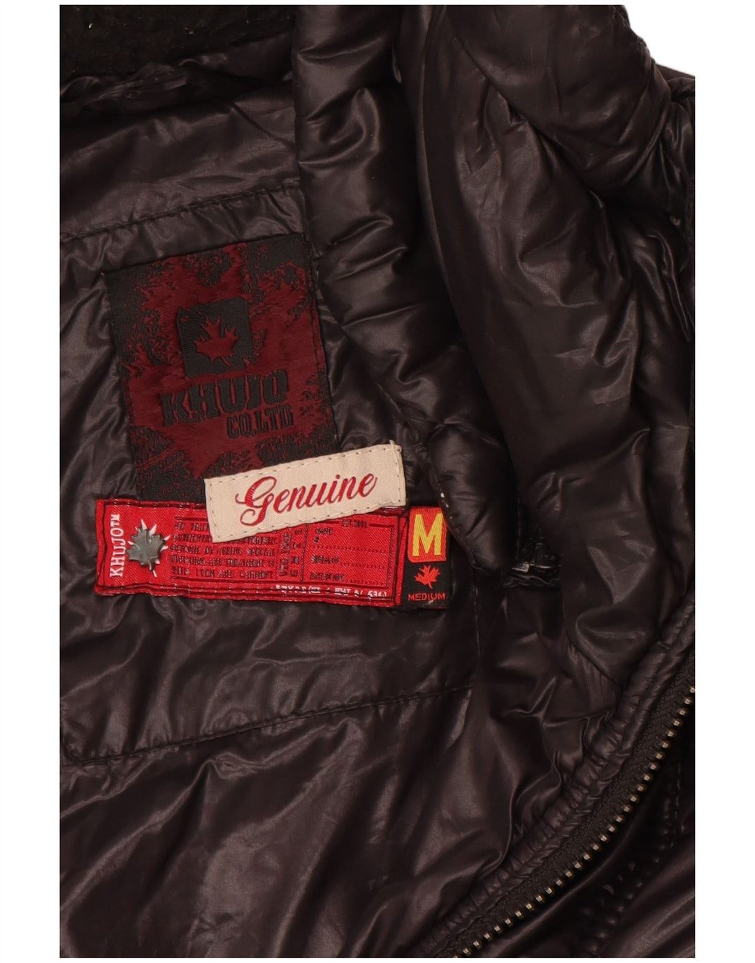 KHUJO Abrigo acolchado para mujer UK 40 Mediano Nylon negro