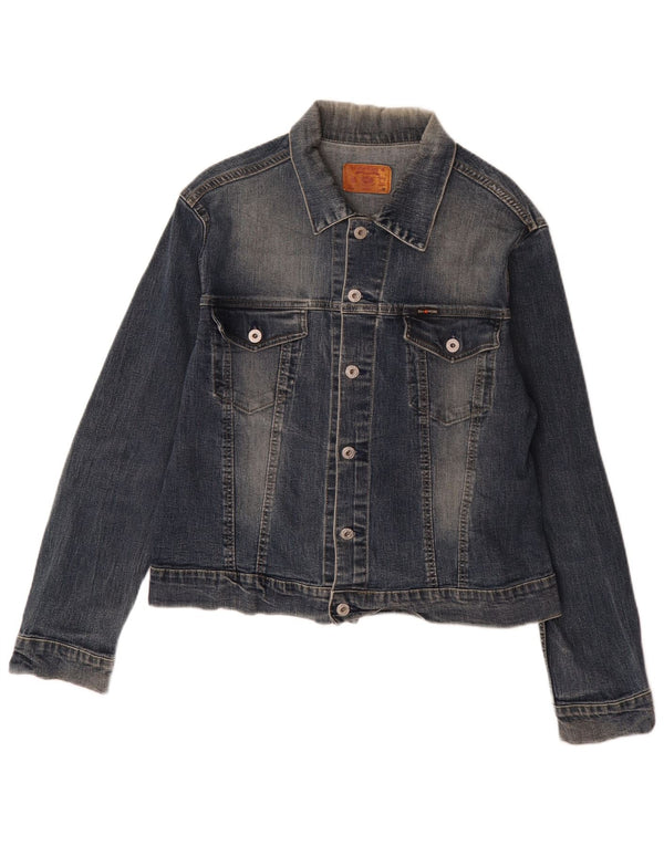 Energie Chaqueta vaquera para hombre UK 38 Algodón azul medio