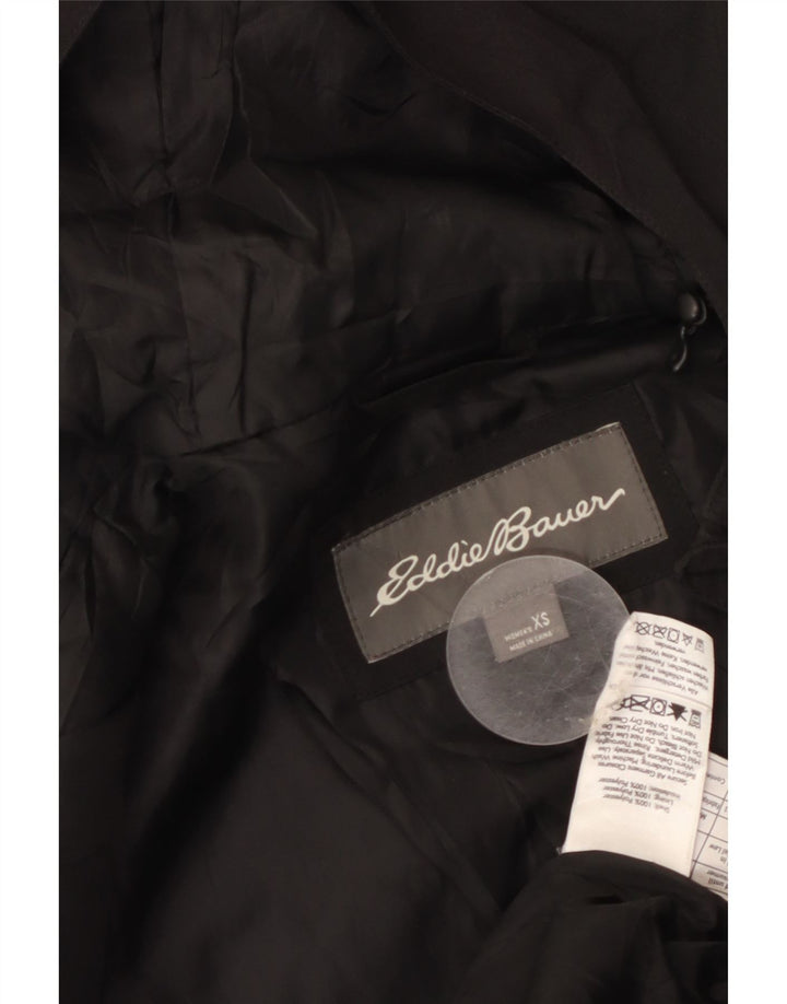 Eddie Bauer Abrigo cortavientos con capucha para mujer UK 6 XS Poliéster negro