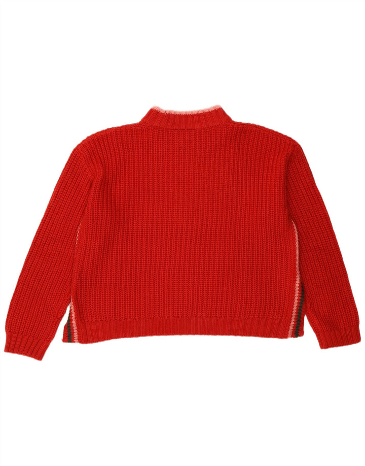 Ellesse Suéter tipo jersey con cuello de tortuga de gran tamaño para mujer UK 10 Small Red