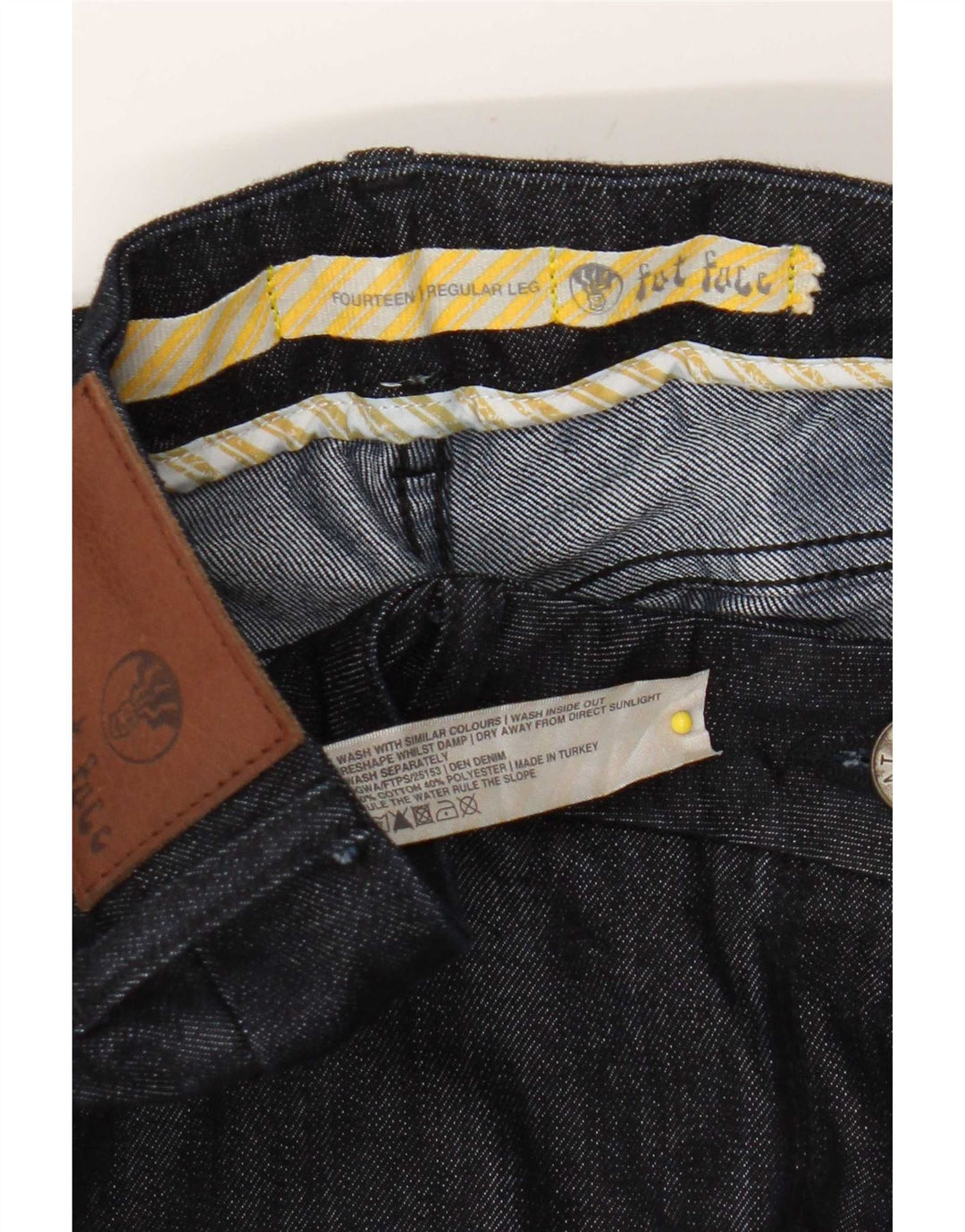 Vaqueros acampanados regulares para mujer de Fat Face UK 14 Large W34 L32 Azul marino Algodón