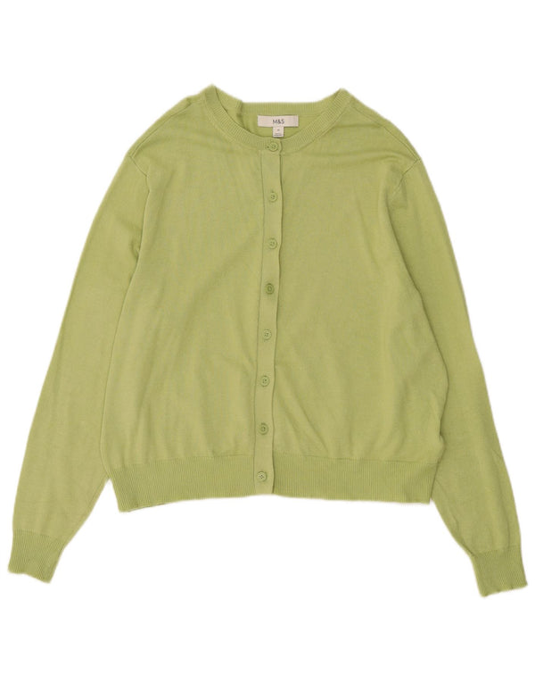 Marks & Spencer Suéter tipo cárdigan para mujer UK 46 Viscosa verde grande