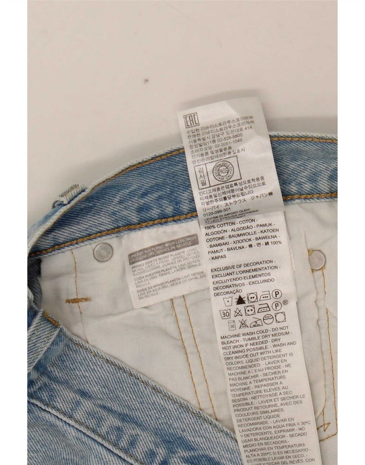 Levi's Mujer 501 Shorts De Mezclilla Desgastados W26 Algodón Azul Pequeño