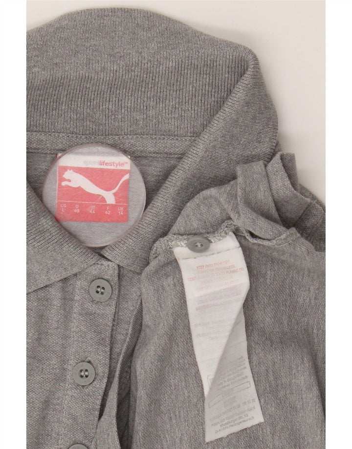 Puma Polo para mujer UK 14 Algodón gris medio