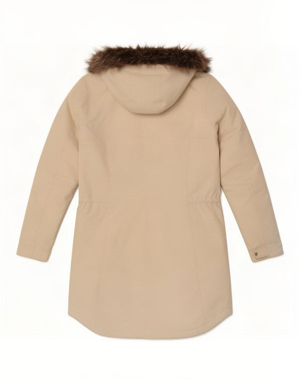 Columbia Abrigo acolchado extragrande con capucha para mujer UK 10 Small Off White