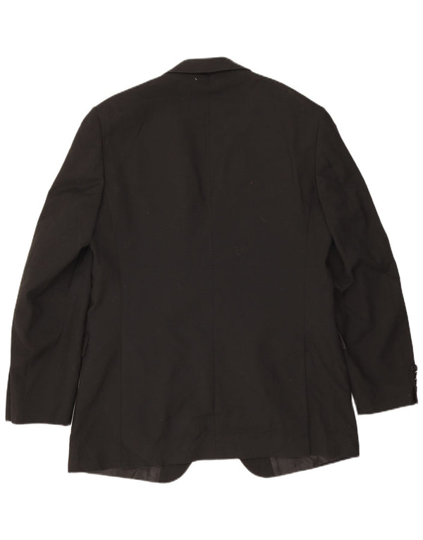 Marks & Spencer Chaqueta tipo blazer de 2 botones para hombre UK 42 Grande Poliéster negro