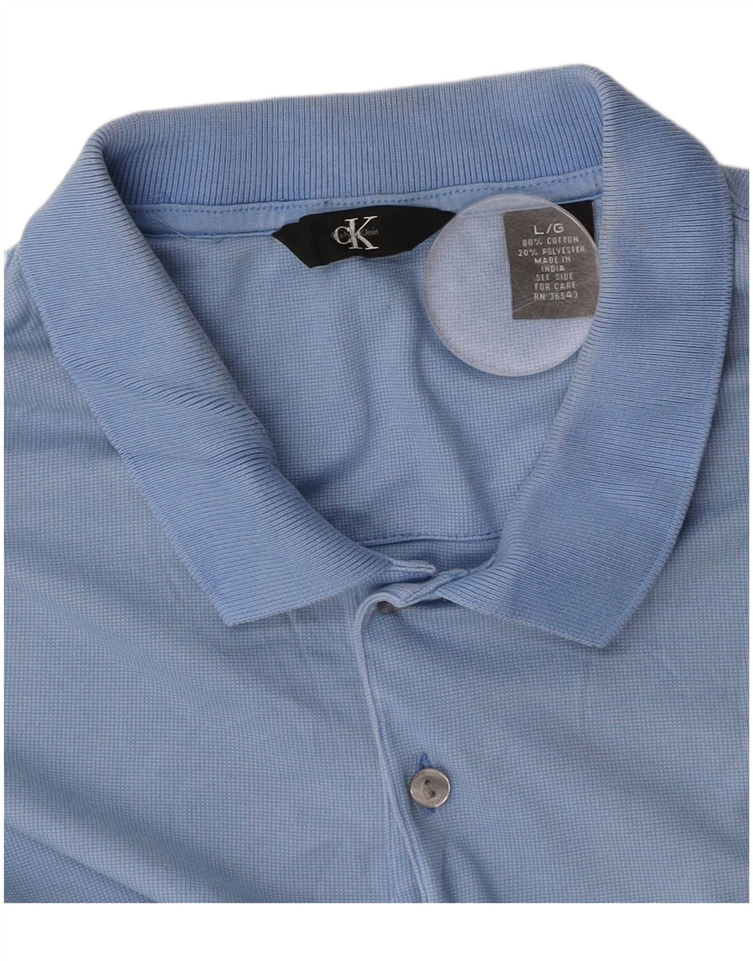 CALVIN KLEIN Polo para hombre grande azul algodón