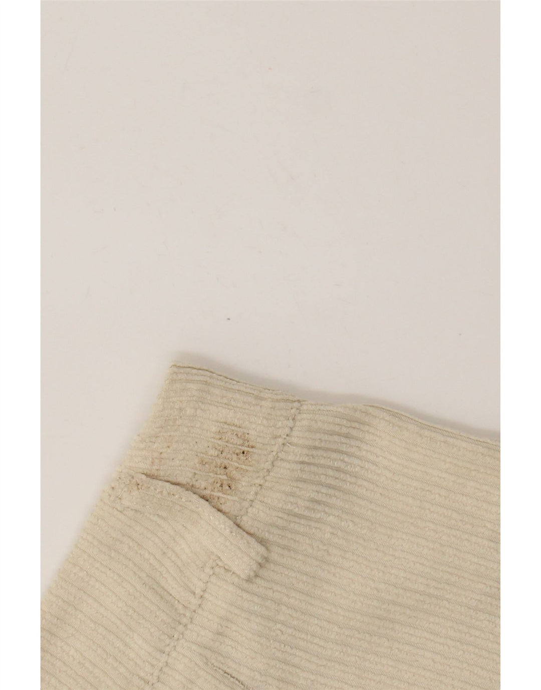 Benetton Pantalones Cortos De Pana Para Mujer UK 42 Medium W28 Poliéster Beige