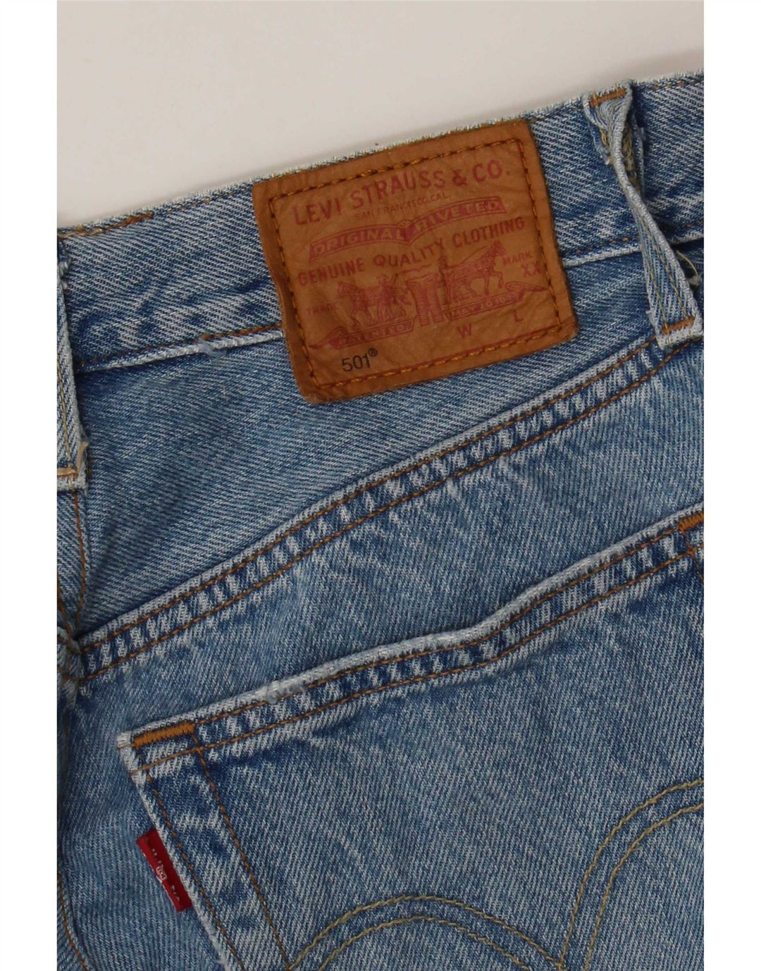Levi's Mujer 501 Vaqueros Rectos Desgastados W26 L26 Azul