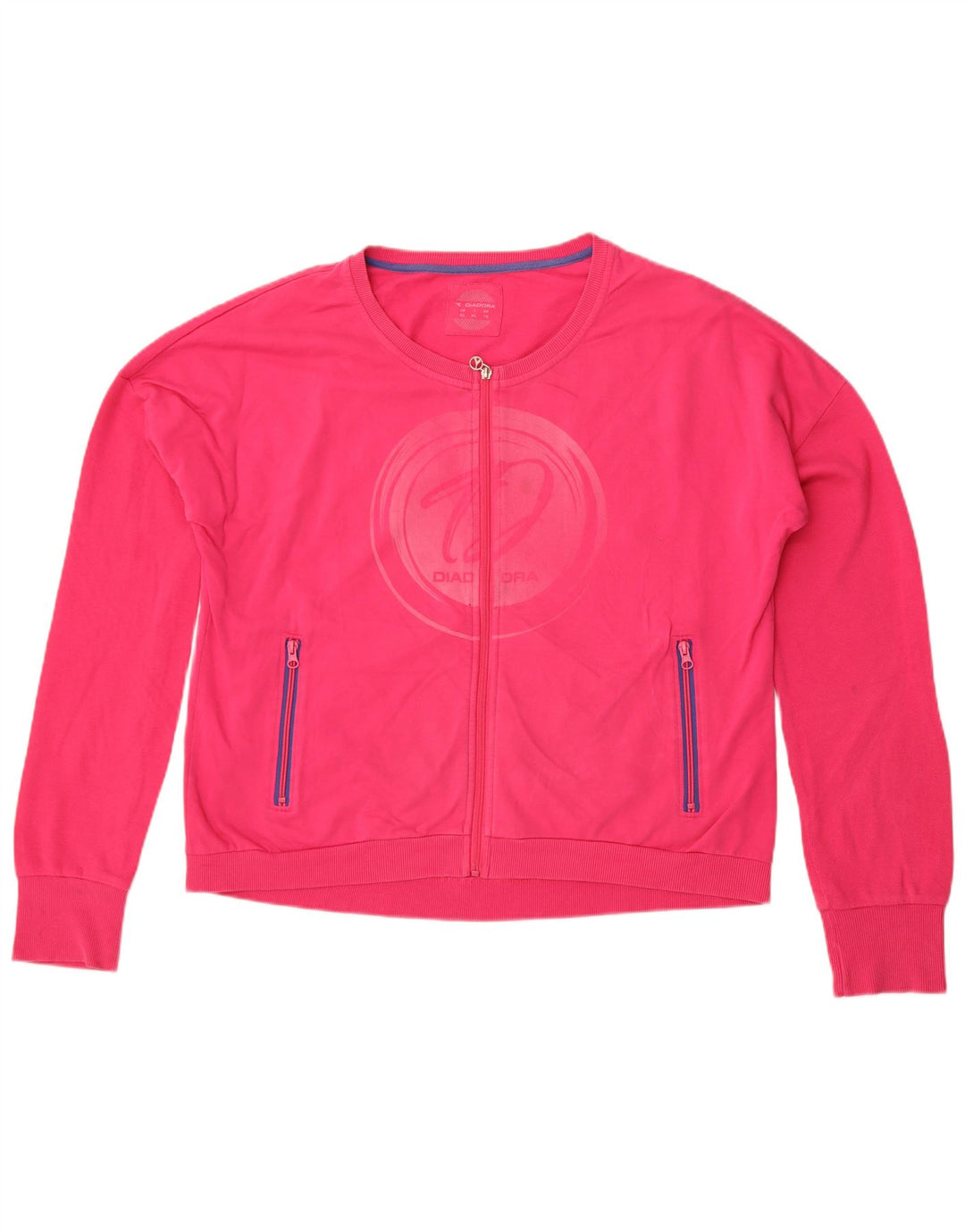 Diadora Chaqueta De Chándal Extragrande Con Gráfico Para Mujer UK 40 Large Pink