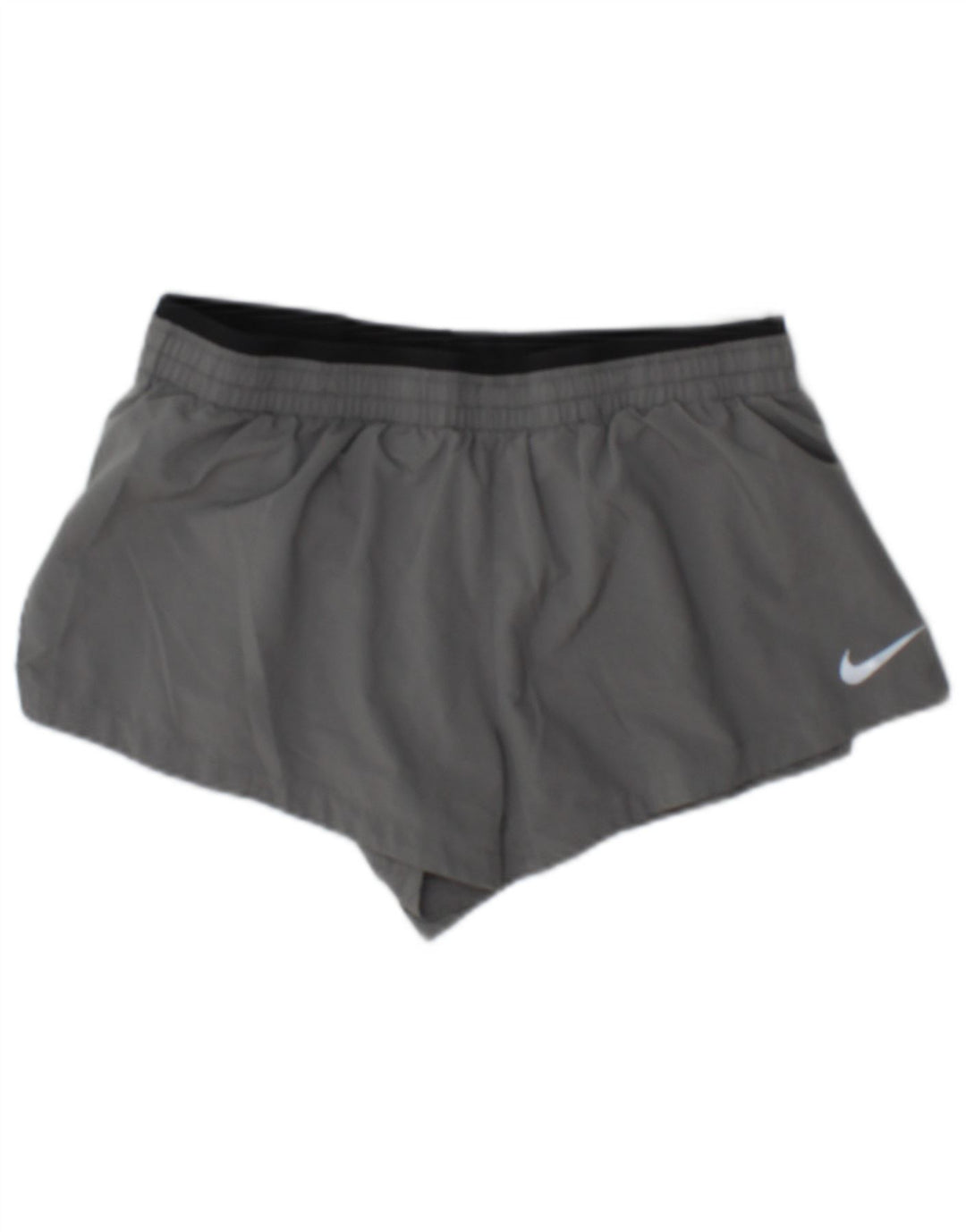 Nike - Pantalones cortos deportivos Dri Fit para mujer, talla 10, poliéster gris pequeño