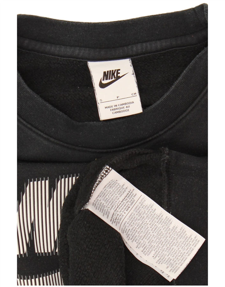 Nike - Sudadera con gráfico para hombre, talla pequeña, algodón negro