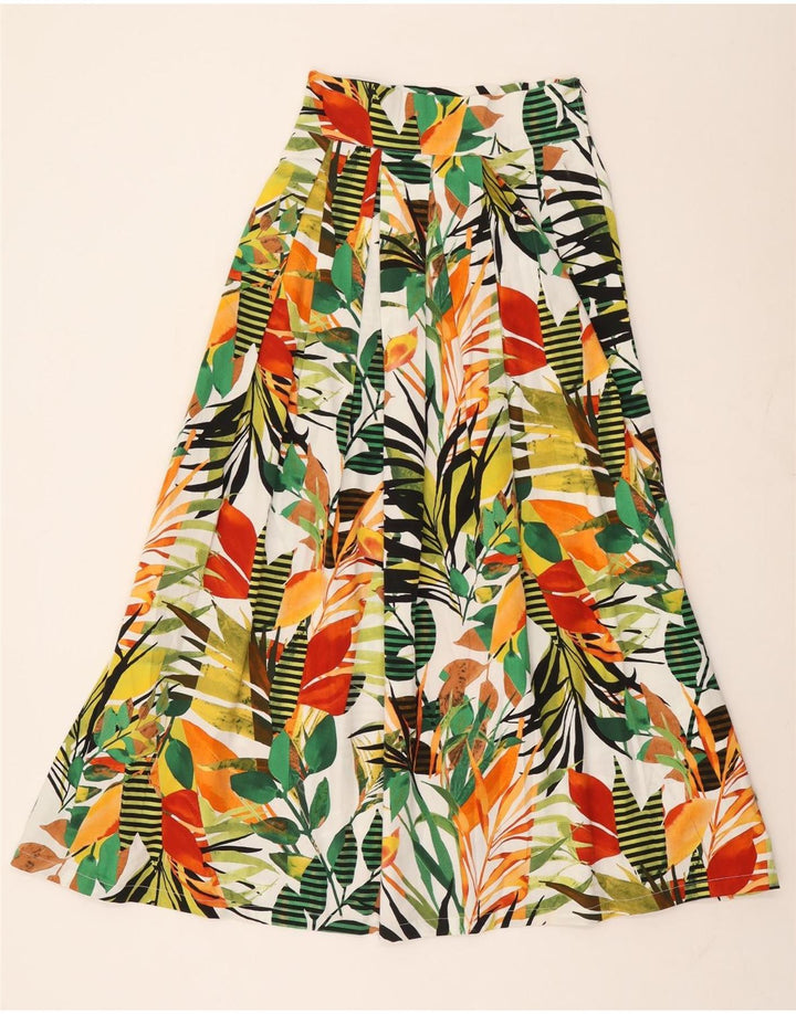 Vintage mujer A-Line falda W26 pequeño multicolor floral