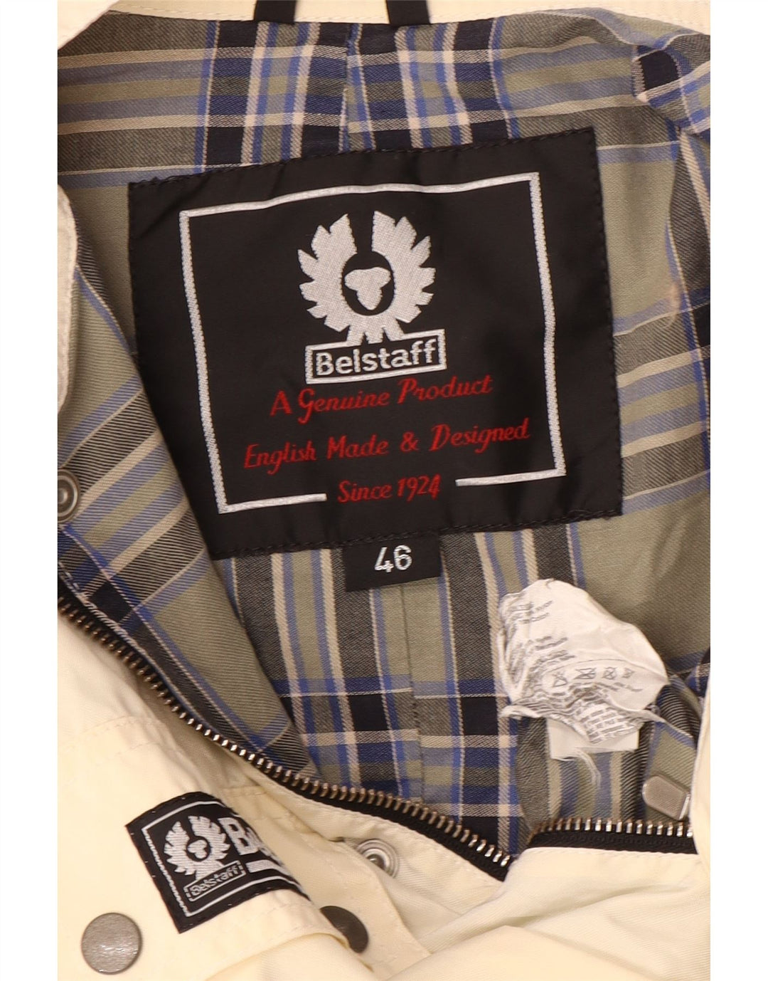 BELSTAFF Chaleco utilitario para hombre IT 46 Small Off White Nylon