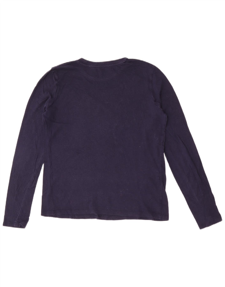 Gap Mujer Gráfico Top Manga Larga UK 44 Medio Azul Marino