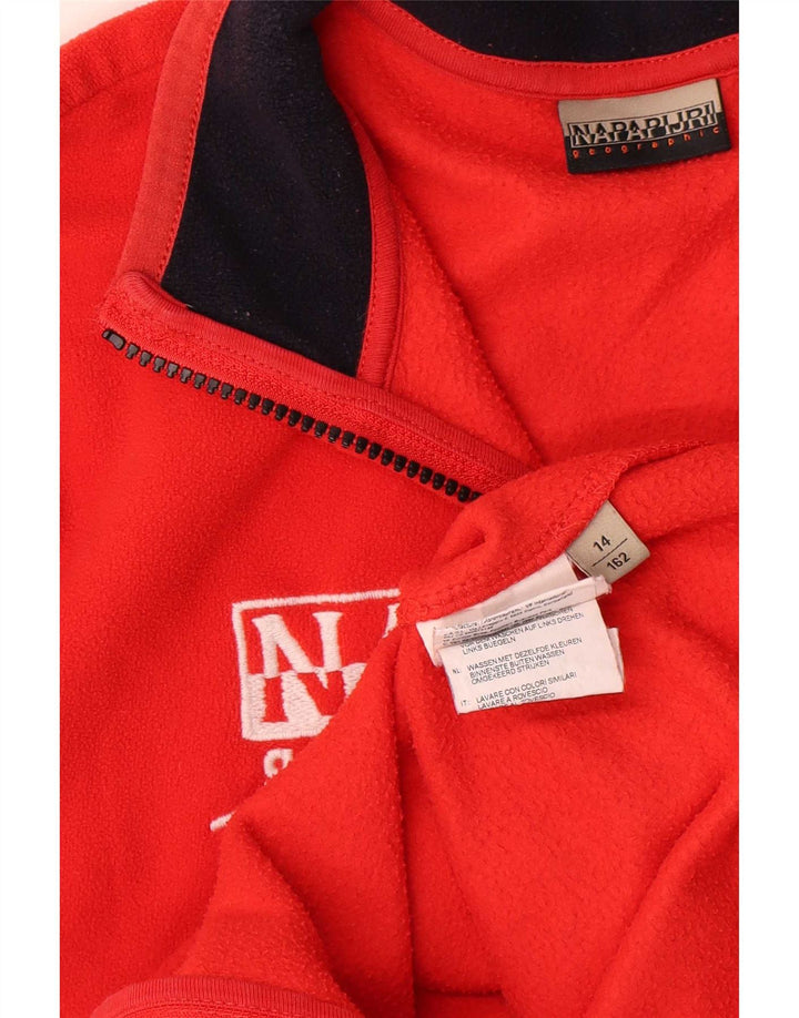 Napapijri Chaqueta polar gráfica para niño 13-14 años Rojo Poliéster