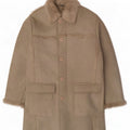 Vintage hombres Sherpa abrigo Reino Unido 40 poliéster verde grande