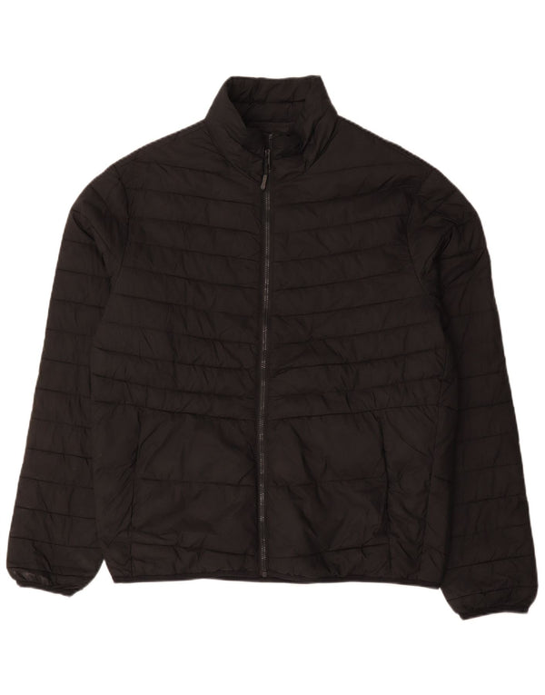 Jack & Jones Chaqueta acolchada para hombre UK 40 Large Poliéster negro