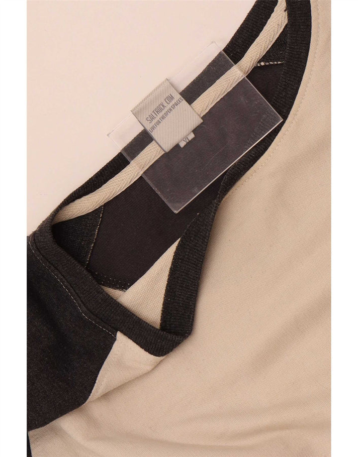 Saltrock Hombre Top Manga Larga XL Blanco Colorblock