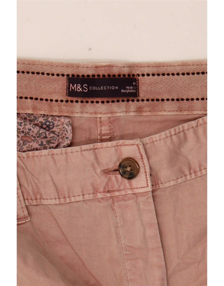Marks & Spencer Pantalones cortos chinos para mujer UK 14 Large W34 Rosa