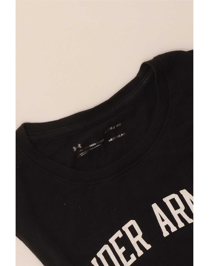Under Armour Camiseta sin mangas con gráfico Heat Gear para hombre, talla mediana, negra