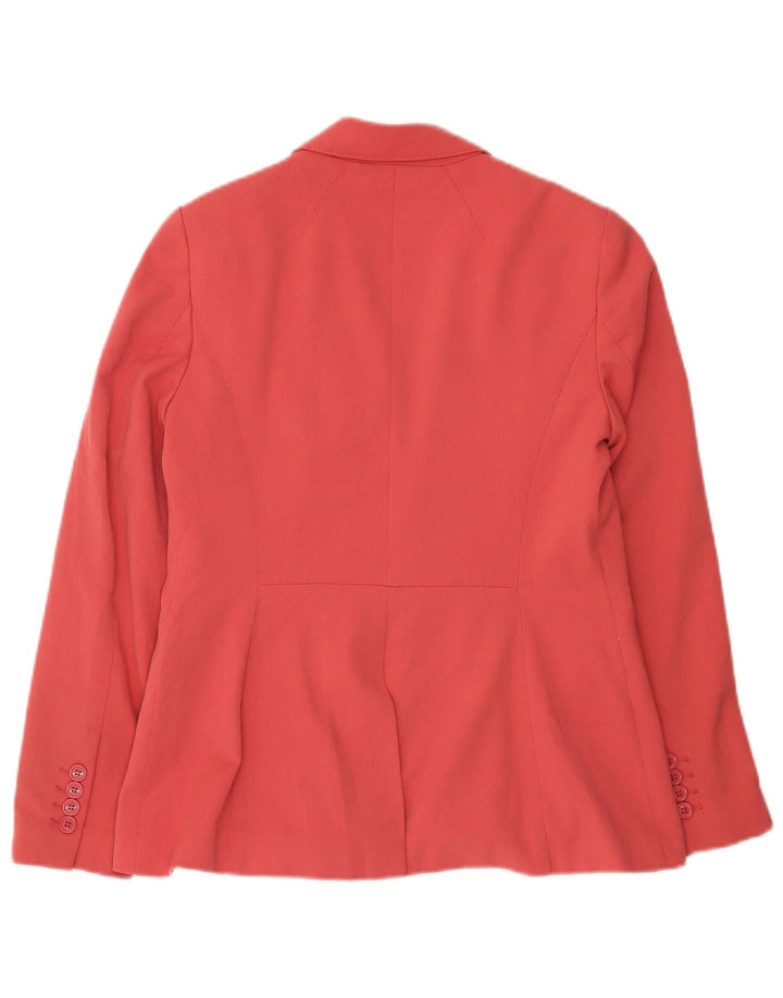 Marks & Spencer Chaqueta tipo blazer con 1 botón para mujer UK 42 Poliéster rosa medio