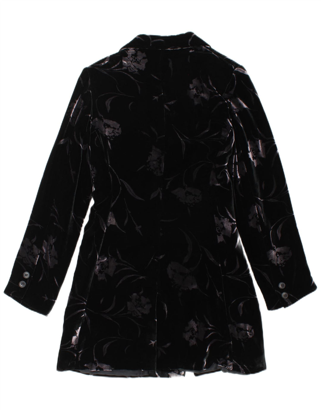 SILK AND SOIE Conjunto de 2 piezas de terciopelo con 3 botones para mujer IT 44 Medium Black Floral