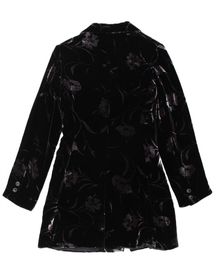 SILK AND SOIE Conjunto de 2 piezas de terciopelo con 3 botones para mujer IT 44 Medium Black Floral