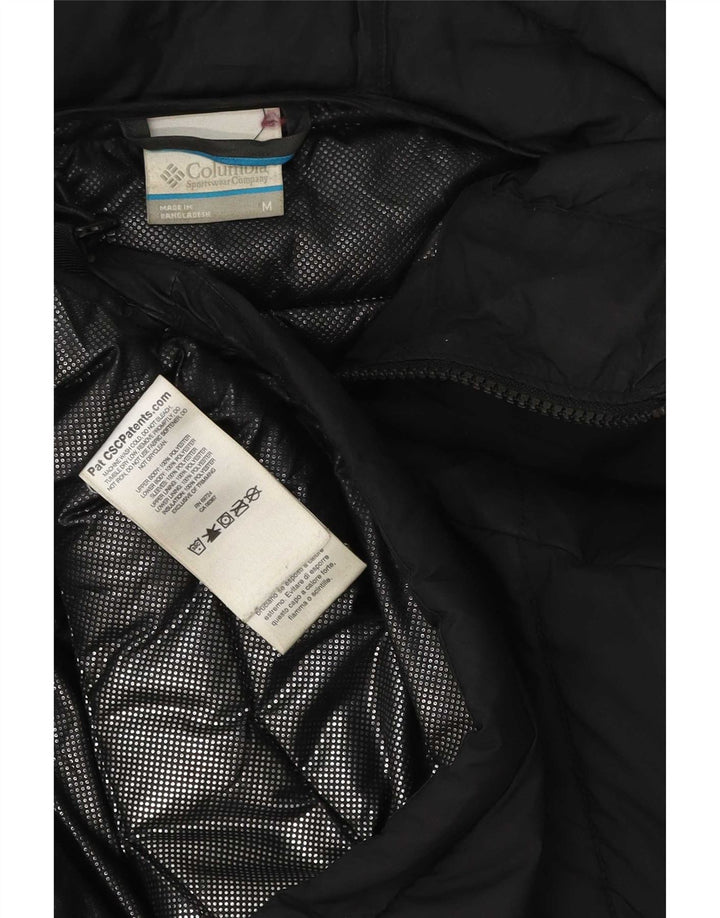 Columbia Chaqueta acolchada con capucha para hombre UK 38 Mediana Poliéster negro