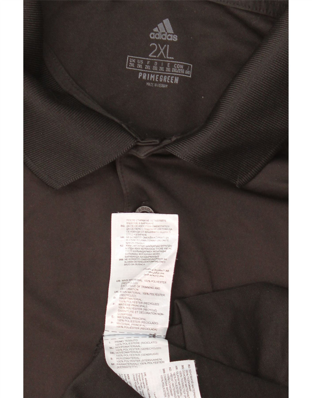 Polo ADIDAS Hombre 2XL Poliéster Negro