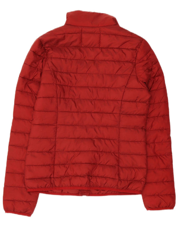 True Religion Chaqueta acolchada para mujer UK 10 Small Poliéster rojo