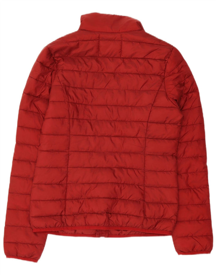 True Religion Chaqueta acolchada para mujer UK 10 Small Poliéster rojo