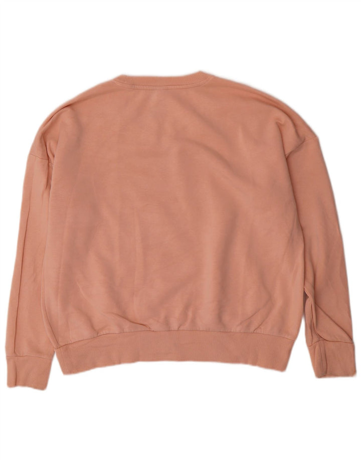 Adidas - Sudadera extragrande con gráfico para mujer, talla 12/14, color rosa mediano